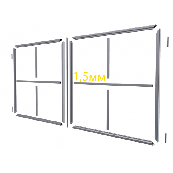 Распашные ворота из т-профиля 1,5 мм 