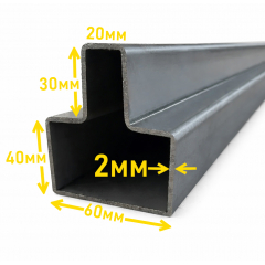 Т-профиль 2 мм для производства ворот и калиток